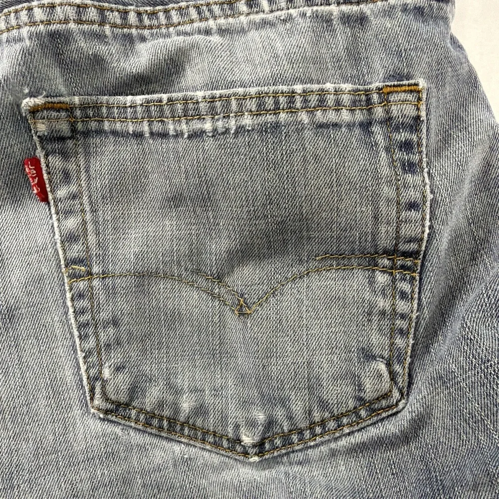 Levi's 551 Jeans Men's 36x32(see Pictures) Blue Denim Relaxed Fit Zip Distressed